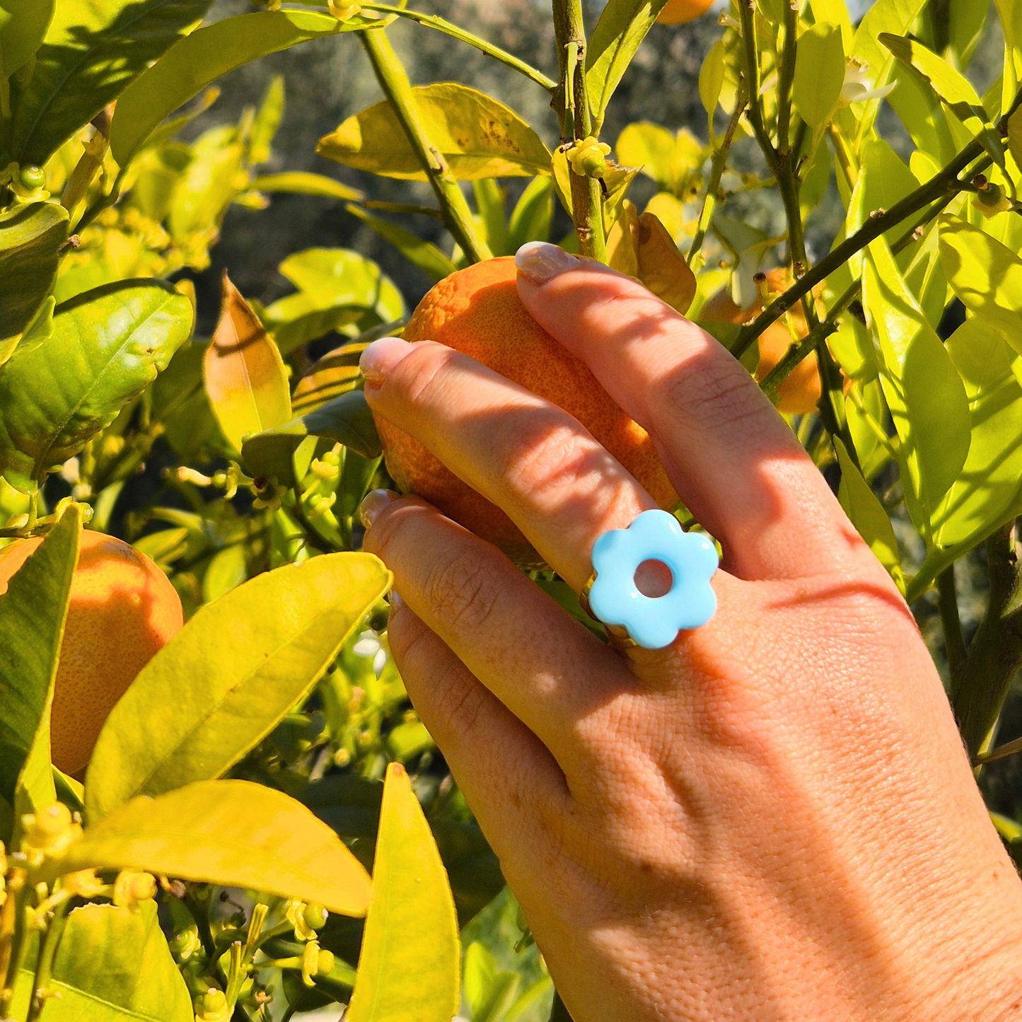 Bague Fleur Turquoise