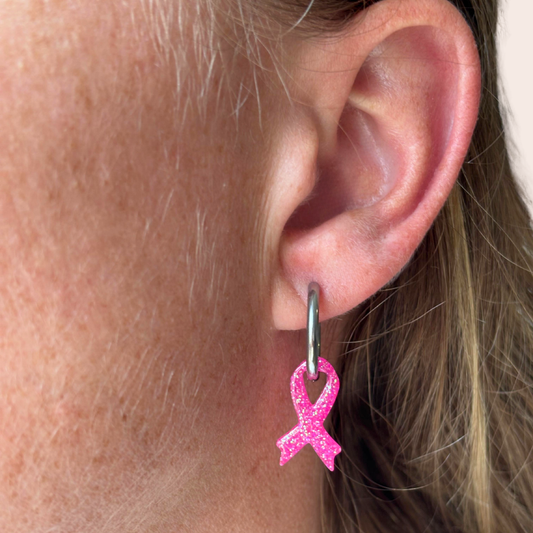 Boucles d'oreilles Octobre Rose