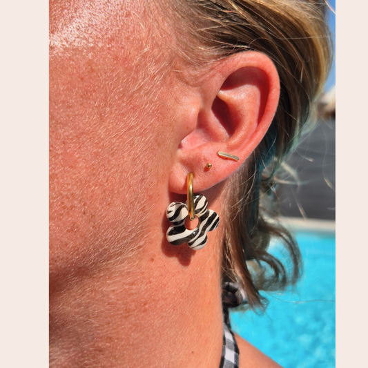 Boucles d'oreilles Zèbre