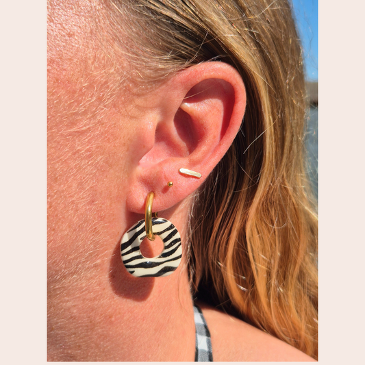 Boucles d'oreilles Zèbre