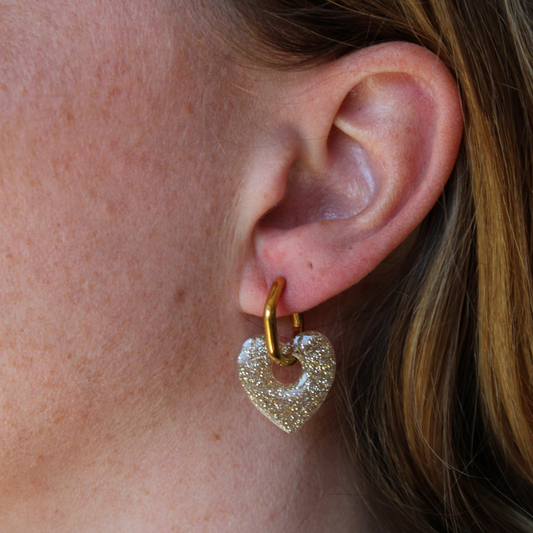 Boucles d'oreilles Cœurs Doré