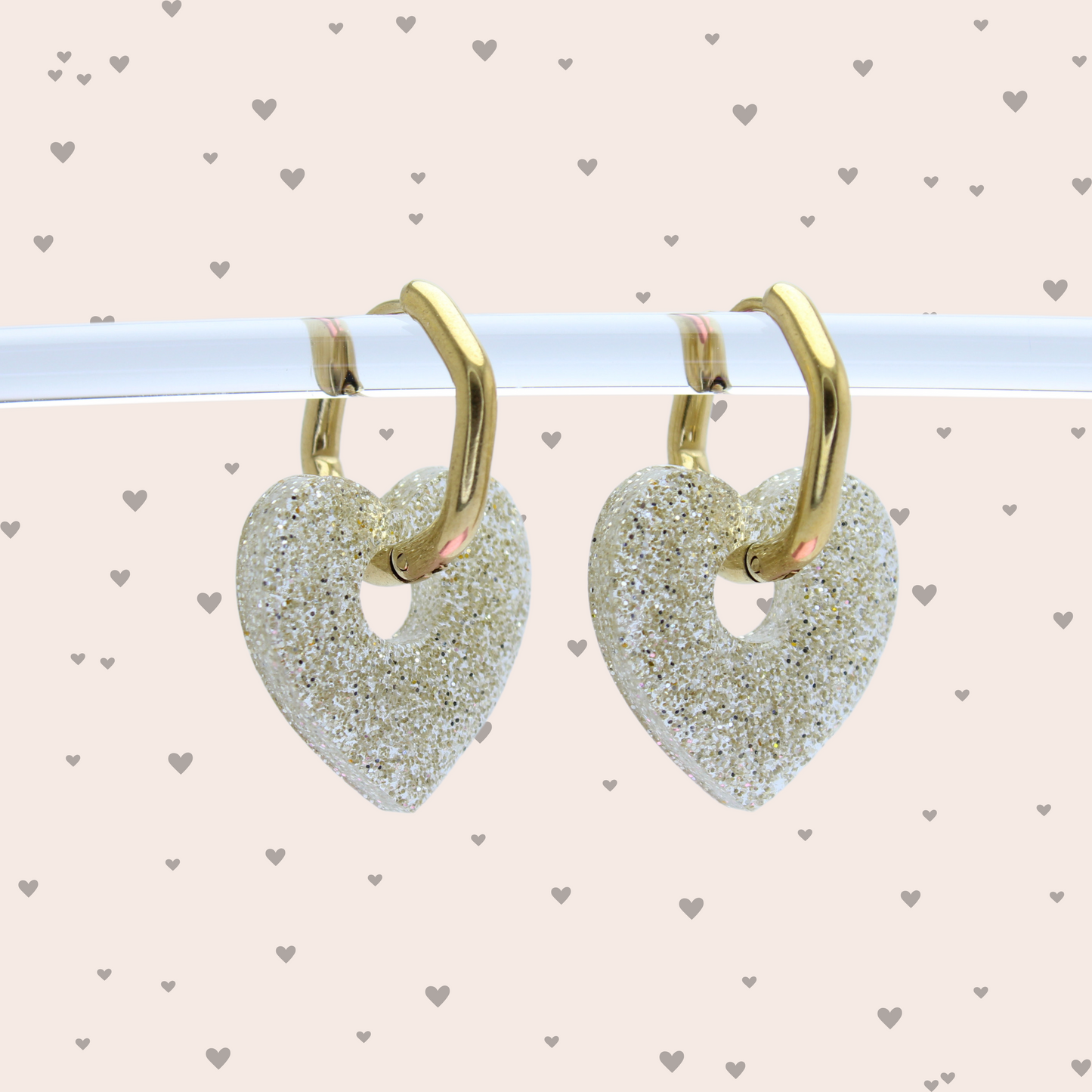 Boucles d'oreilles Cœurs Doré