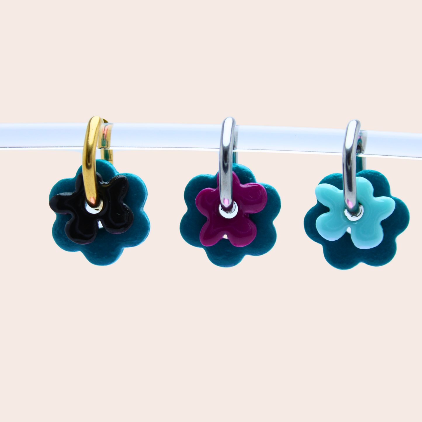 Boucles d'oreilles Duo Floral | À composer