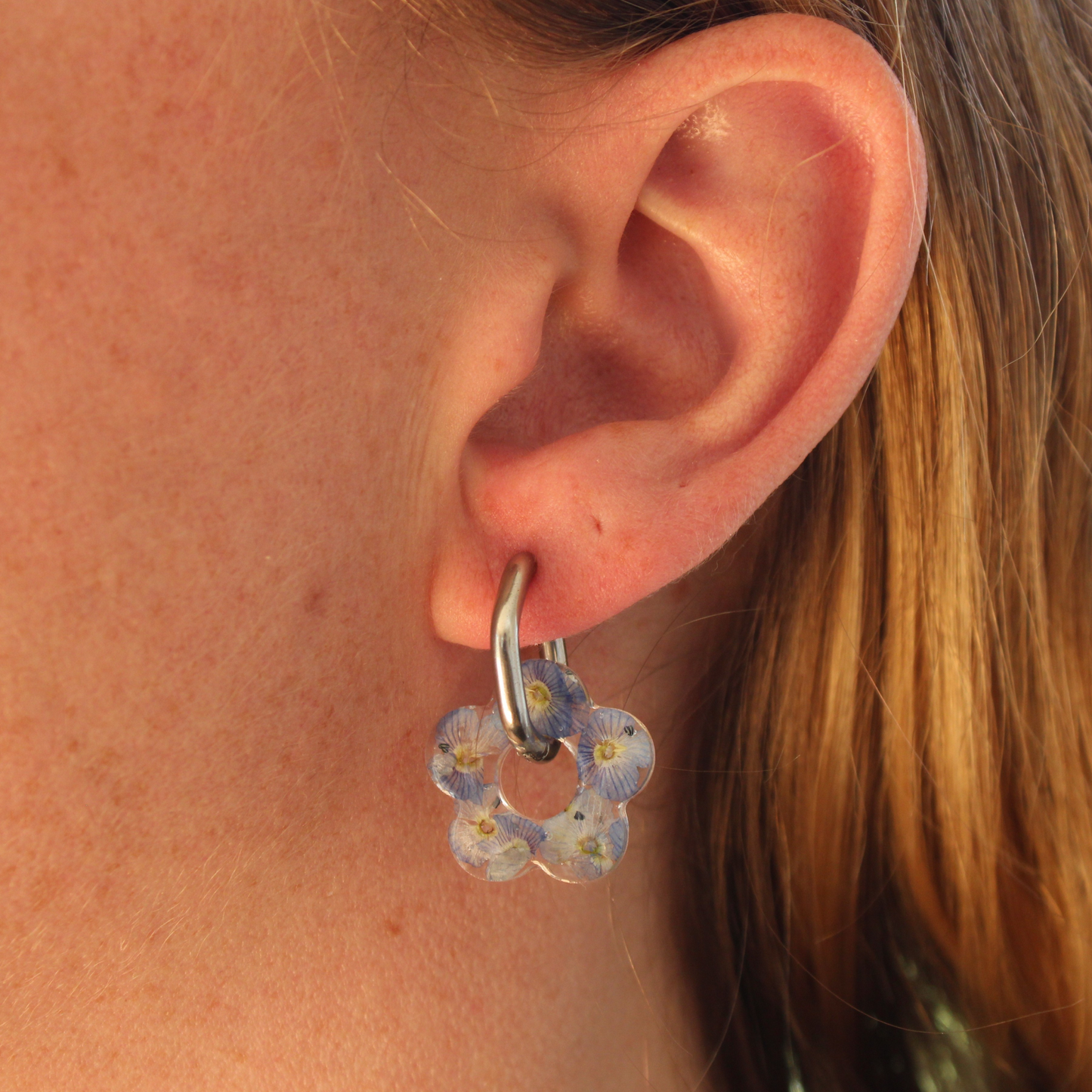 Boucles d'oreilles Fleurs séchées