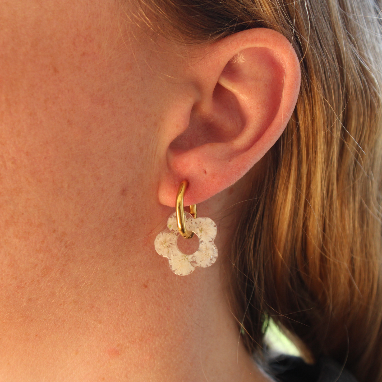 Boucles d'oreilles Fleurs séchées