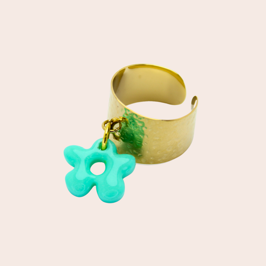 Bague Fleur Turquoise