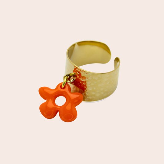 Bague Fleur Orange