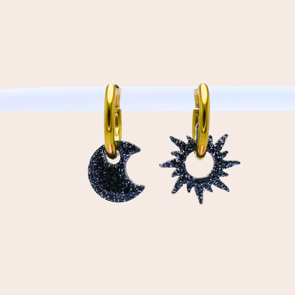 Boucles d'oreilles Soleil / Lune