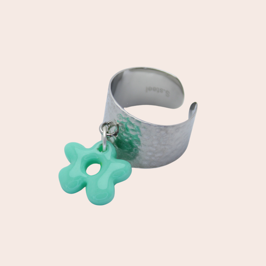 Bague Fleur Turquoise