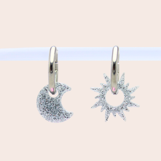 Boucles d'oreilles Soleil / Lune