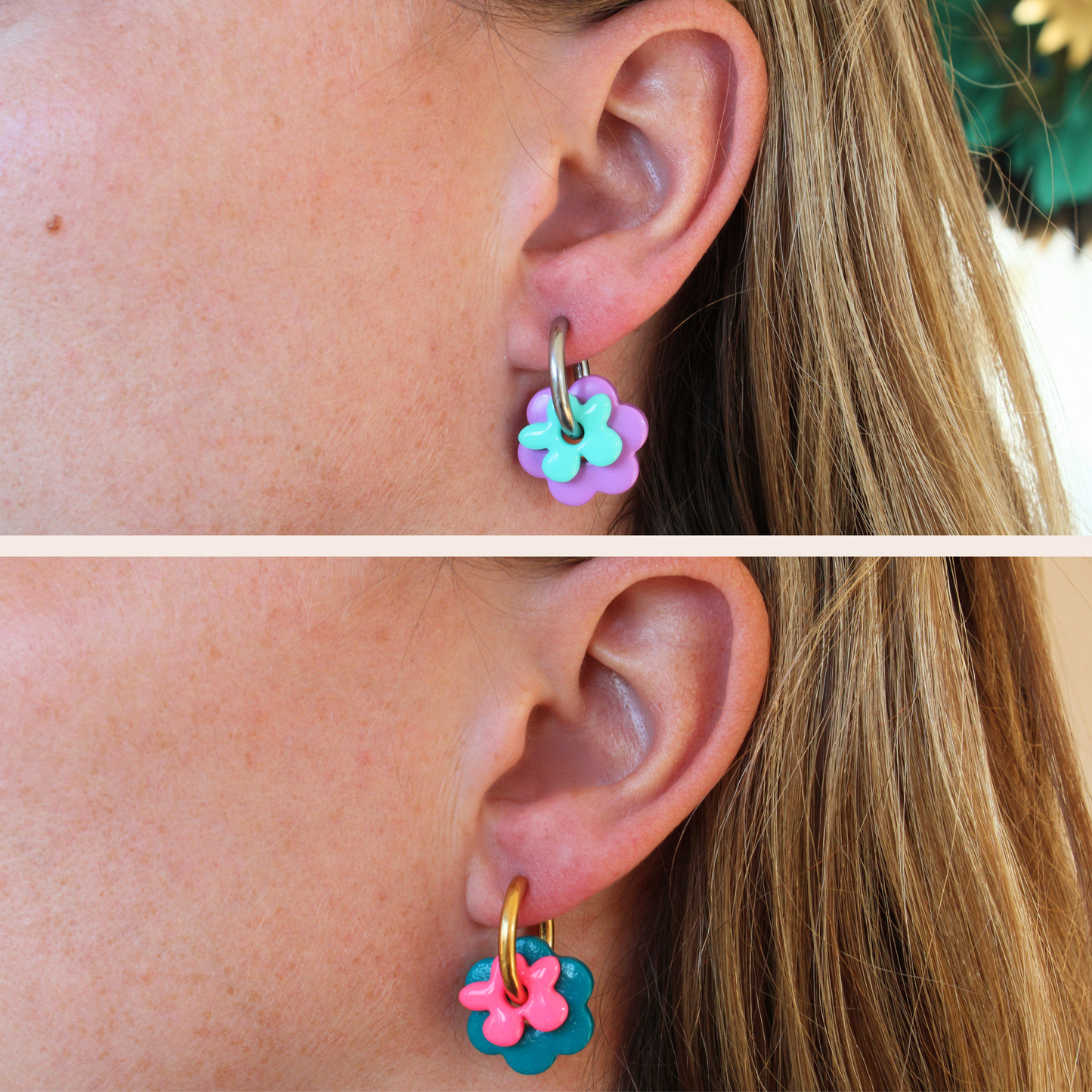 Boucles d'oreilles Duo Floral | À composer