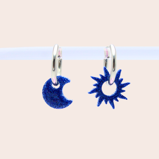 Boucles d'oreilles Soleil / Lune