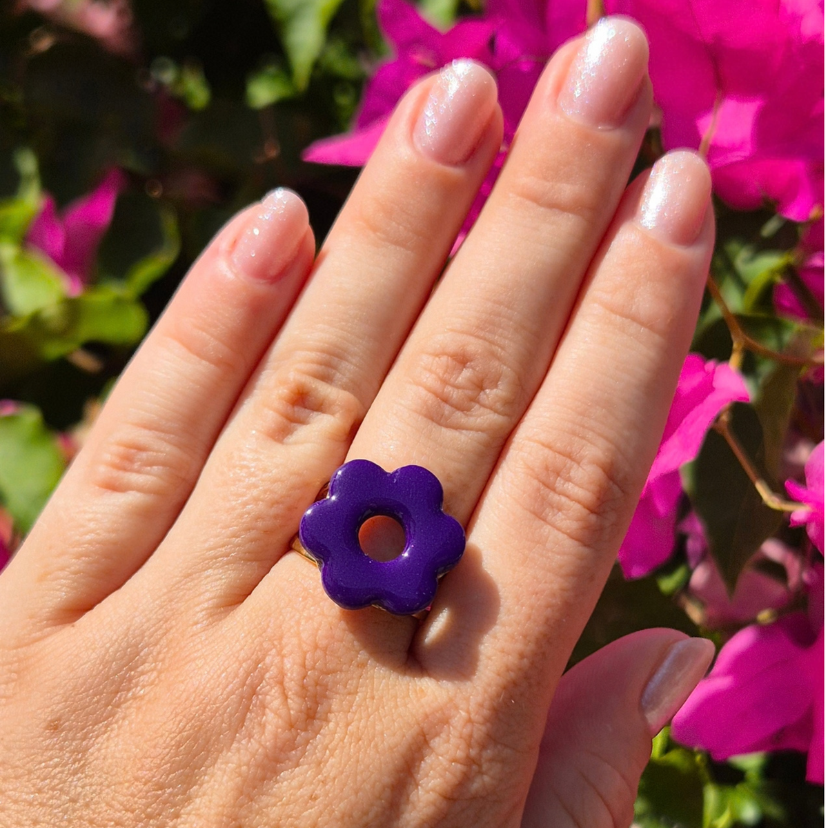 Bague Fleur Violet