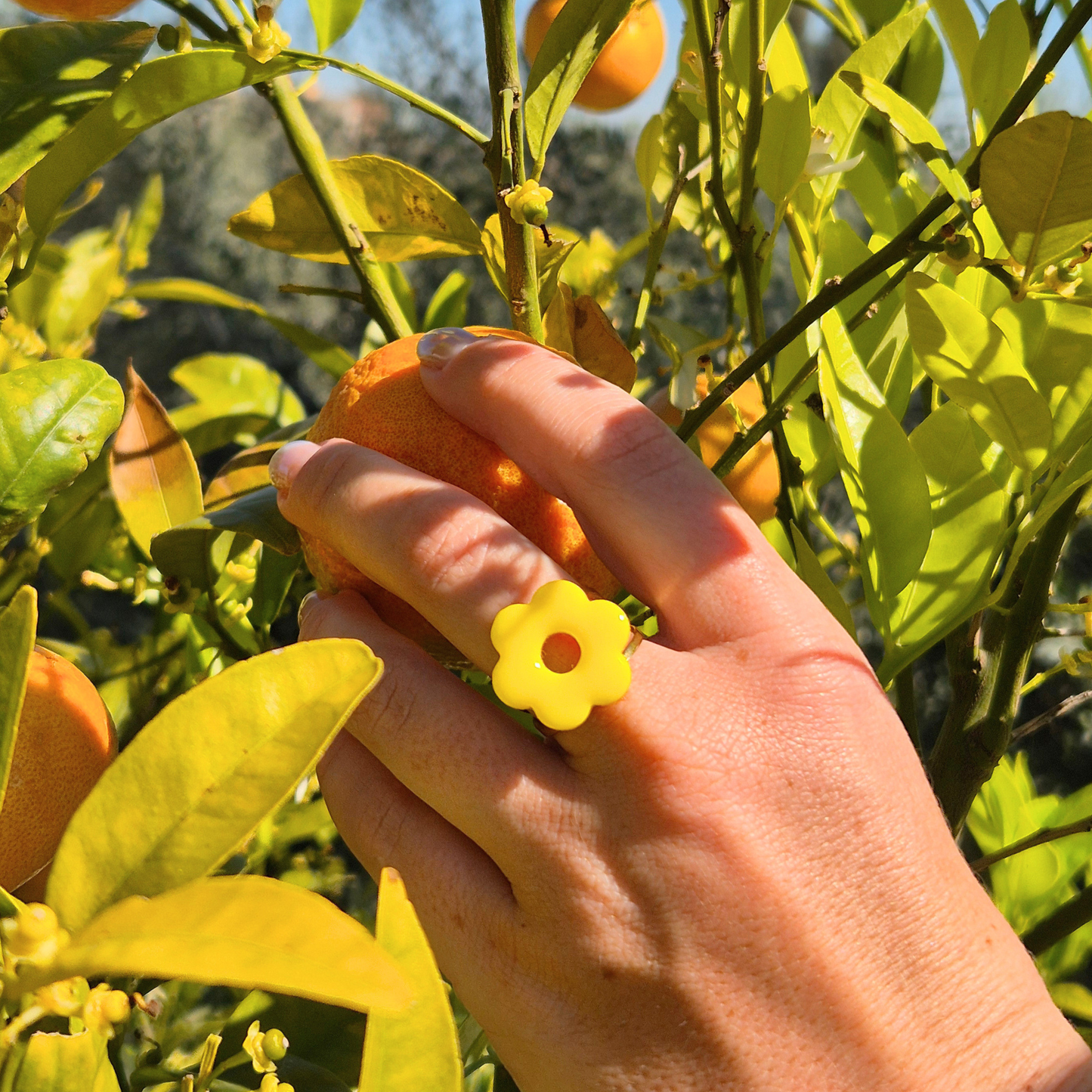 Bague Fleur Jaune