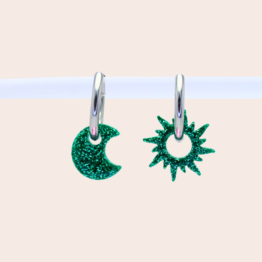 Boucles d'oreilles Soleil / Lune