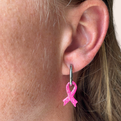 Boucles d'oreilles Octobre Rose