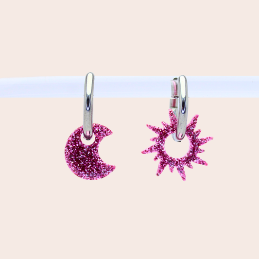 Boucles d'oreilles Soleil / Lune