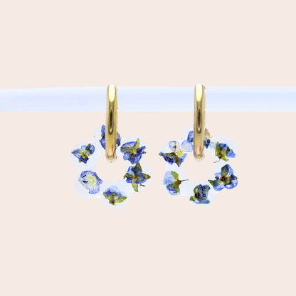 Boucles d'oreilles Fleurs séchées