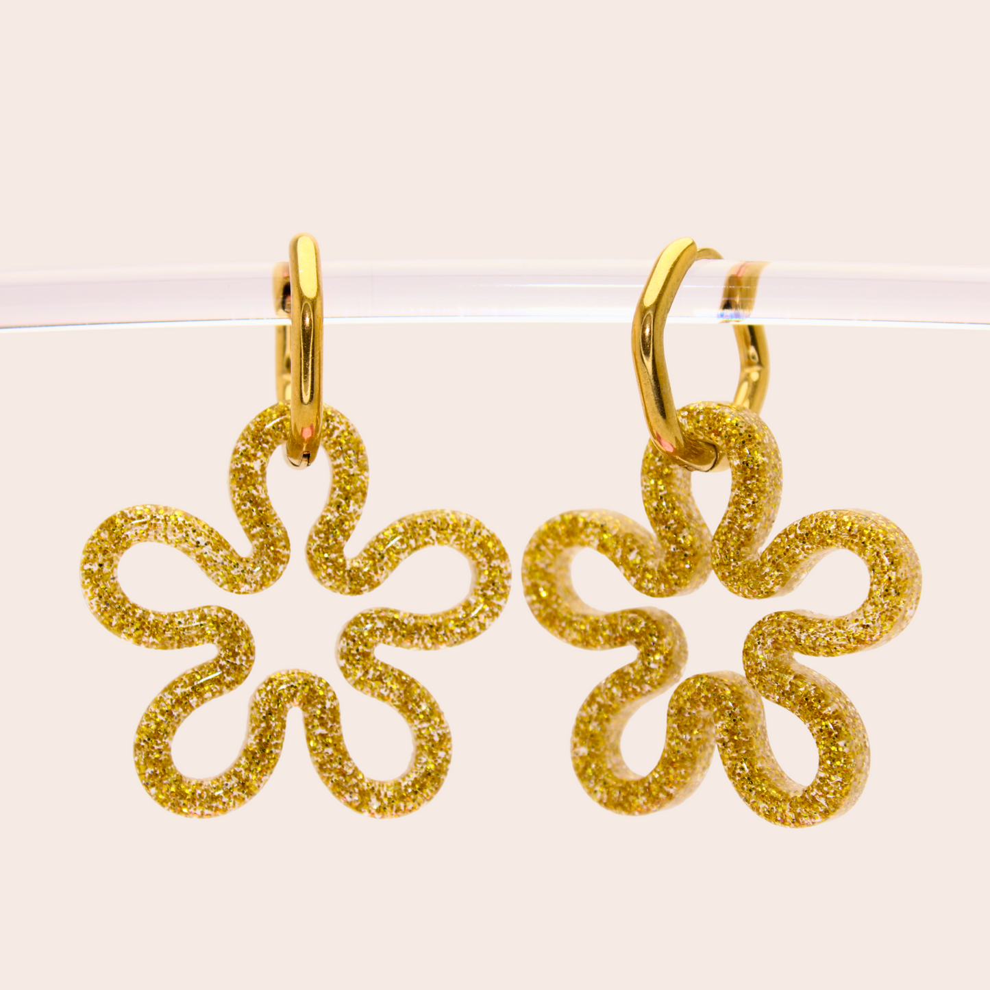 Boucles d'oreilles Fleurs Doré