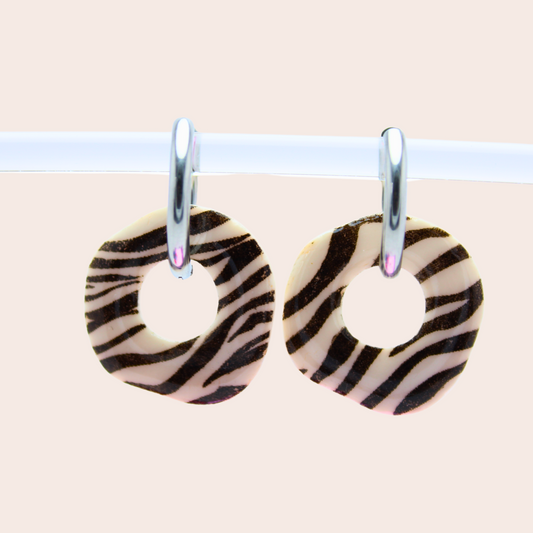 Boucles d'oreilles Zèbre