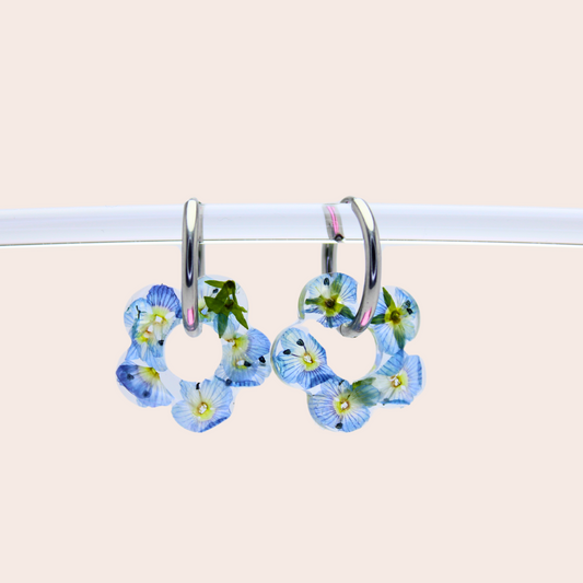Boucles d'oreilles Fleurs séchées