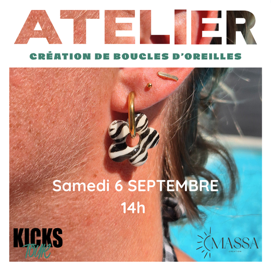 Atelier Kicks Tour Création de boucles d'oreilles - Samedi 6/09 14h