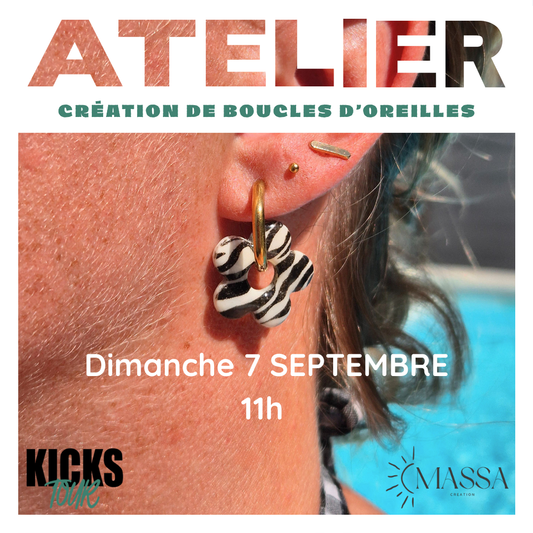 Atelier Express Kicks Tour Création de boucles d'oreilles - Dimanche 7/09 11h