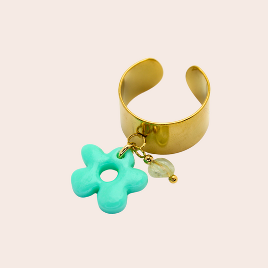 Bague Fleur Turquoise