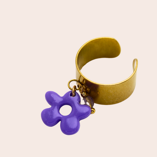 Bague Fleur Violette