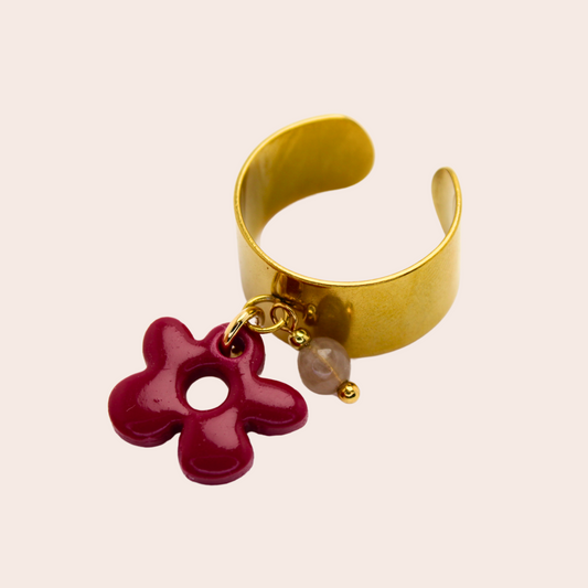 Bague Fleur Mauve